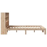 vidaXL Lit bibliothèque sans matelas 135x190 cm bois de pin massif
