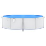 vidaXL Piscine ovale avec parois en acier 490x360x120 cm Blanc