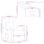 vidaXL Fauteuil inclinable Cappuccino Similicuir