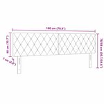 vidaXL Tête de lit en velours gris foncé avec boutons en cristal  180 cm