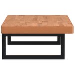 vidaXL Étagère de vasque murale acier et bois massif de hêtre