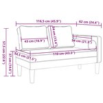 vidaXL Chaise longue avec coussins noir similicuir