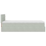 vidaXL Cadre de lit ottoman et matelas gris clair 90x190 cm velours