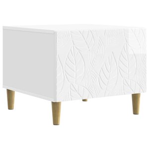 vidaXL Table basse Blanc brillant 50 x 49 x 40 cm Bois d'ingénierie