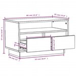 vidaXL Meuble TV Blanc 60x35x37 cm Bois de pin massif