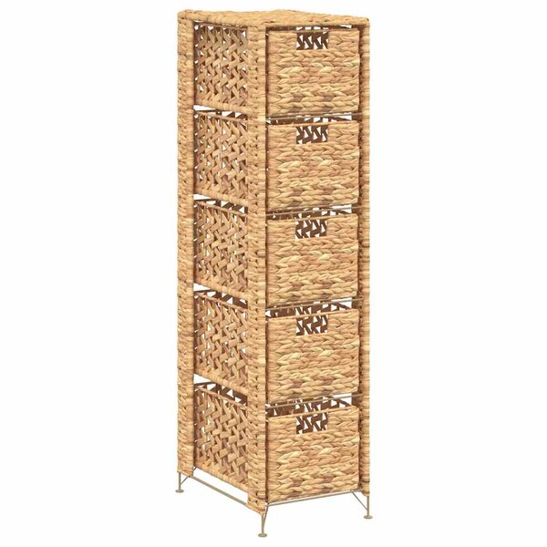 vidaXL Unité de rangement avec 5 paniers 25 5x37x100 cm Jacinthe d'eau