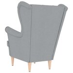 vidaXL Fauteuil gris clair 74x84x100 cm tissu