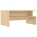 vidaXL Table basse chêne sonoma 90x55x42 5 cm bois d'ingénierie