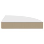 vidaXL Étagères d'angle flottantes 4 Pièces blanc 25x25x3 8 cm MDF