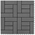 vidaXL Carreau de terrasse 22 Pièces Gris 30 x 30 cm WPC