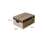 Pack and Move - Lot 60 cartons déménagement stockage S - 36 x 28x 18 cm - Poignées renforcées - 3 adhésifs offerts