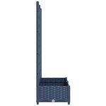 vidaXL Jardinière avec treillis bleu gris 80x40x121 5 cm PP