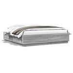 vidaXL Cadre de lit sonoma gris 200x200 cm bois d'ingénierie