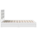 vidaXL Lit de Rangement Blanc 135 x 190 cm Bois d'ingénierie