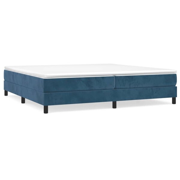 vidaXL Cadre de lit sans matelas bleu foncé 200x200 cm velours