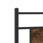vidaXL Cadre de lit sans matelas chêne fumé 90x190cm bois d'ingénierie