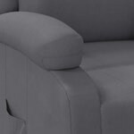 vidaXL Fauteuil inclinable Gris Similicuir