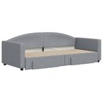 vidaXL Lit de jour avec gigogne et tiroirs sans matelas 90x200 cm