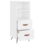 vidaXL Buffet Blanc brillant 34 5x34x90 cm Bois d'ingénierie
