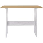 vidaXL Table à manger et banc REINE marron miel blanc bois pin solide