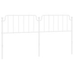 vidaXL Tête de lit métal blanc 200 cm