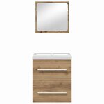 vidaXL Ensemble de mobilier de salle de bain 2 Pièces Chêne noir