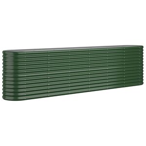 vidaXL Lit surélevé de jardin Acier galvanisé 260x40x68 cm Vert