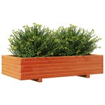 vidaXL Jardinière cire marron 110x60x26 5 cm bois de pin massif