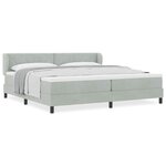 vidaXL Lit à ressorts avec matelas gris foncé 80x200 cm en velours