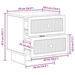 vidaXL Cabinet de chevet 2 pc Blanc brillant 43 x 34 5 x 47 5 cm