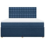 vidaXL Sommier à lattes de lit avec matelas Bleu 180x200 cm Tissu