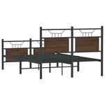 vidaXL Cadre de lit sans matelas chêne marron 120x190 cm