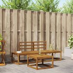 vidaXL Ensemble de canapés d'extérieur 3 Pièces Naturel
