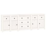 vidaXL Buffet Blanc 230x35x80 cm Bois massif de pin