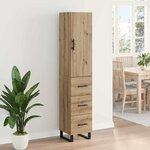 vidaXL Haut Armoire avec tiroir Chêne artisanal 34 5 x 34 x 180 cm
