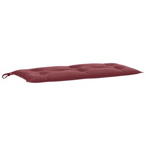 vidaXL Coussin de banc de jardin rouge bordeaux mélangé tissu