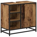vidaXL Ensemble de mobilier de salle de bain 4 Pièces Bois Ancien