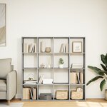 vidaXL Bibliothèque sonoma gris 137 5x29x137 5 cm bois d'ingénierie