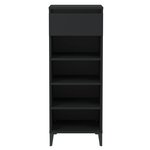 vidaXL Étagère à chaussures Noir 40x36x105 cm Bois d'ingénierie