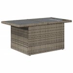 vidaXL Salon de jardin 8 Pièces avec coussins gris résine tressée