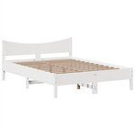 vidaXL Cadre de lit sans matelas blanc 160x200 cm bois de pin massif