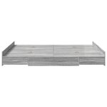 vidaXL Cadre de lit avec rangement Gris Sonoma 140 x 200 cm