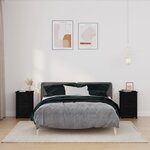 vidaXL Tables de chevet 2 Pièces Noir 40x35x61 5 cm Bois de pin massif