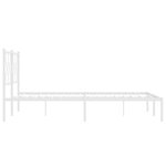 vidaXL Cadre de lit métal sans matelas et tête de lit blanc 200x200 cm