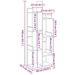 vidaXL Bibliothèque chêne artisanal 48x25 5x140 cm bois d'ingénierie