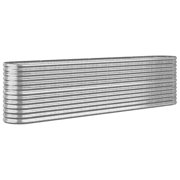 vidaXL Lit surélevé de jardin Acier galvanisé Argenté