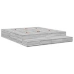 vidaXL Cadre de lit avec rangement Sonoma gris 236.5 x 200 x 31.5 cm