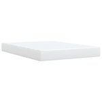 vidaXL Sommier à lattes de lit avec matelas Blanc 160x200cm Similicuir