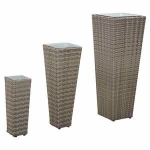vidaXL Ensemble d'extérieur 3 pc 30 x 30 x 80 cm Métал