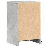 vidaXL Armoire de chevet et lumières LED gris béton bois d'ingénierie